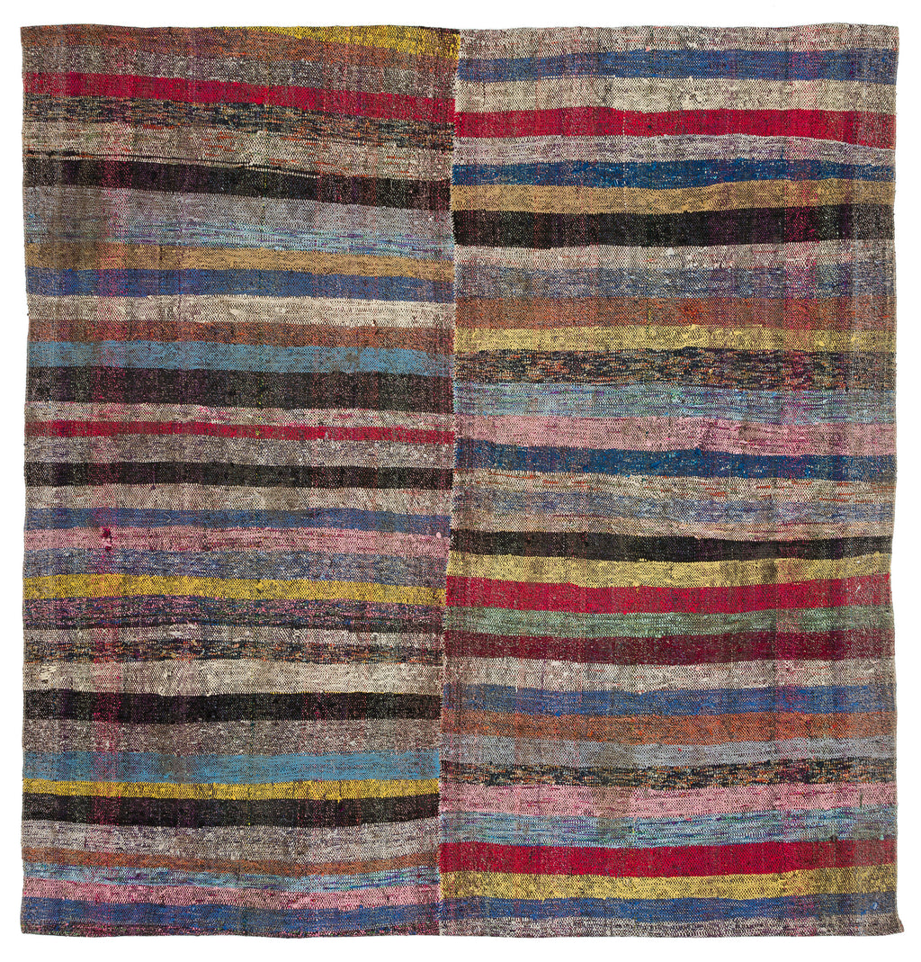Chaput Over Dyed Kilim Rug 6'7'' x 6'11'' ft 201 x 210 cm