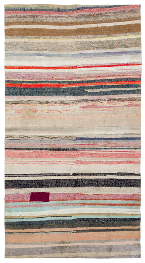 Chaput Over Dyed Kilim Rug 4'11'' x 9'2'' ft 151 x 280 cm