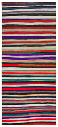 Chaput Over Dyed Kilim Rug 4'8'' x 10'5'' ft 142 x 317 cm