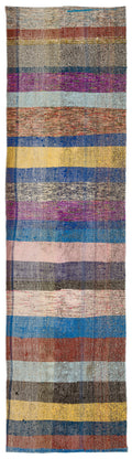 Chaput Over Dyed Kilim Rug 3'1'' x 11'6'' ft 95 x 351 cm