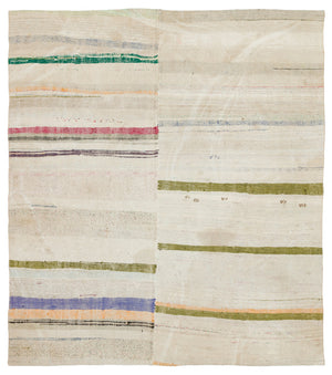 Chaput Over Dyed Kilim Rug 5'9'' x 6'4'' ft 174 x 192 cm