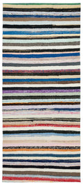 Chaput Over Dyed Kilim Rug 4'11'' x 11'5'' ft 150 x 347 cm