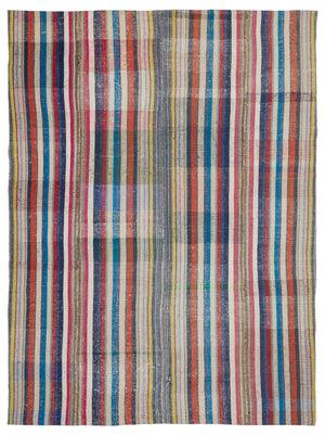 Chaput Over Dyed Kilim Rug 6'8'' x 8'8'' ft 202 x 265 cm