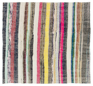 Chaput Over Dyed Kilim Rug 5'6'' x 5'10'' ft 168 x 178 cm