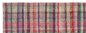 Chaput Over Dyed Kilim Rug 3'3'' x 8'11'' ft 98 x 271 cm