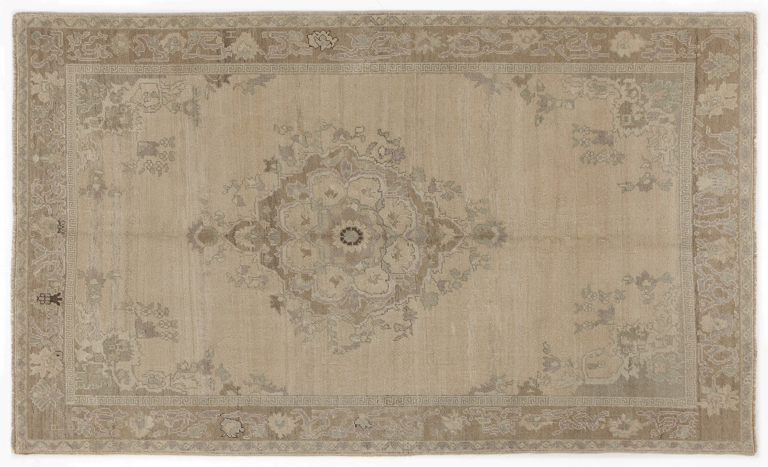 Beige Over Dyed Heritage Rug 5'5'' x 8'10'' ft 165 x 270 cm