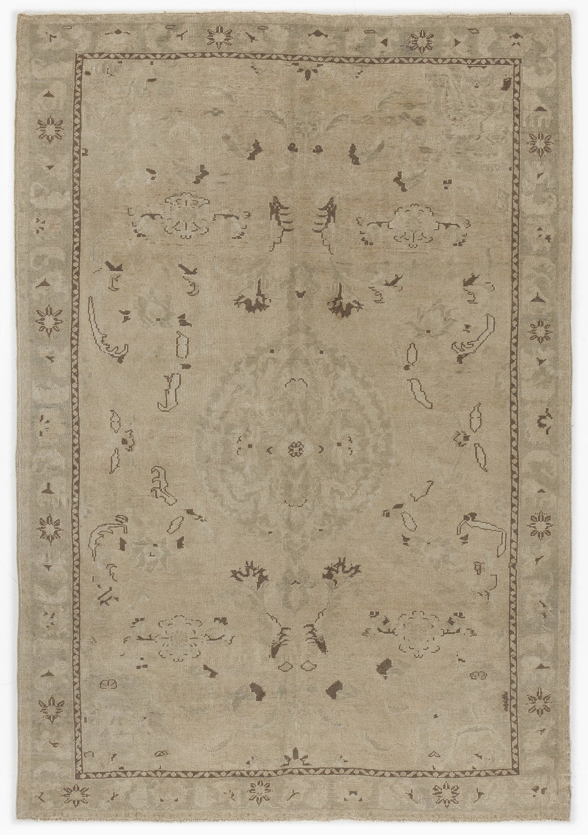 Beige Over Dyed Heritage Rug 5&#39;7&#39;&#39; x 8&#39;1&#39;&#39; ft 170 x 246 cm