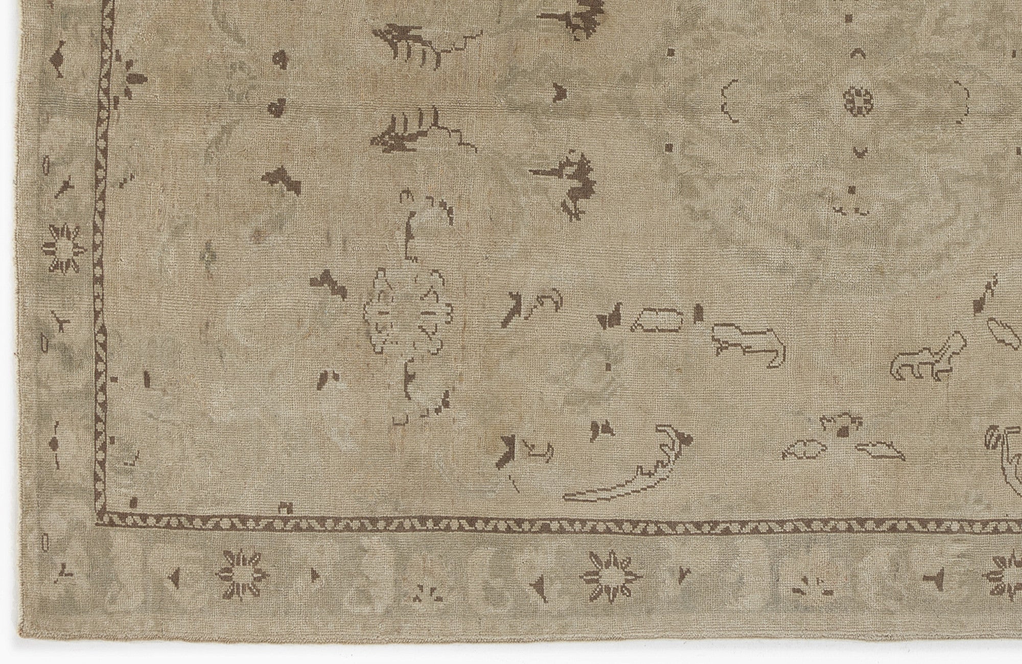 Beige Over Dyed Heritage Rug 5'7'' x 8'1'' ft 170 x 246 cm