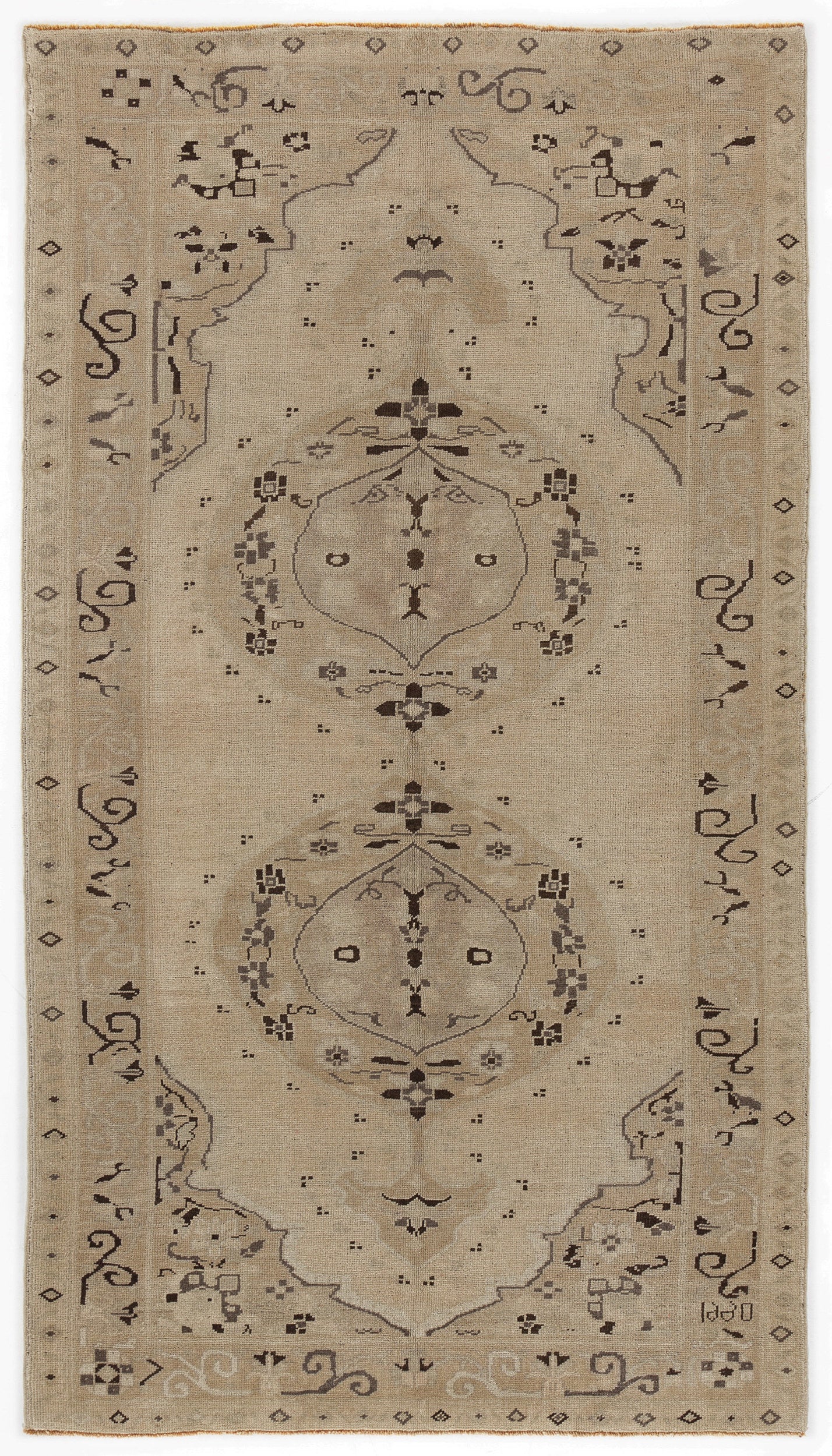 Beige Over Dyed Heritage Rug 5'3'' x 9'4'' ft 160 x 285 cm