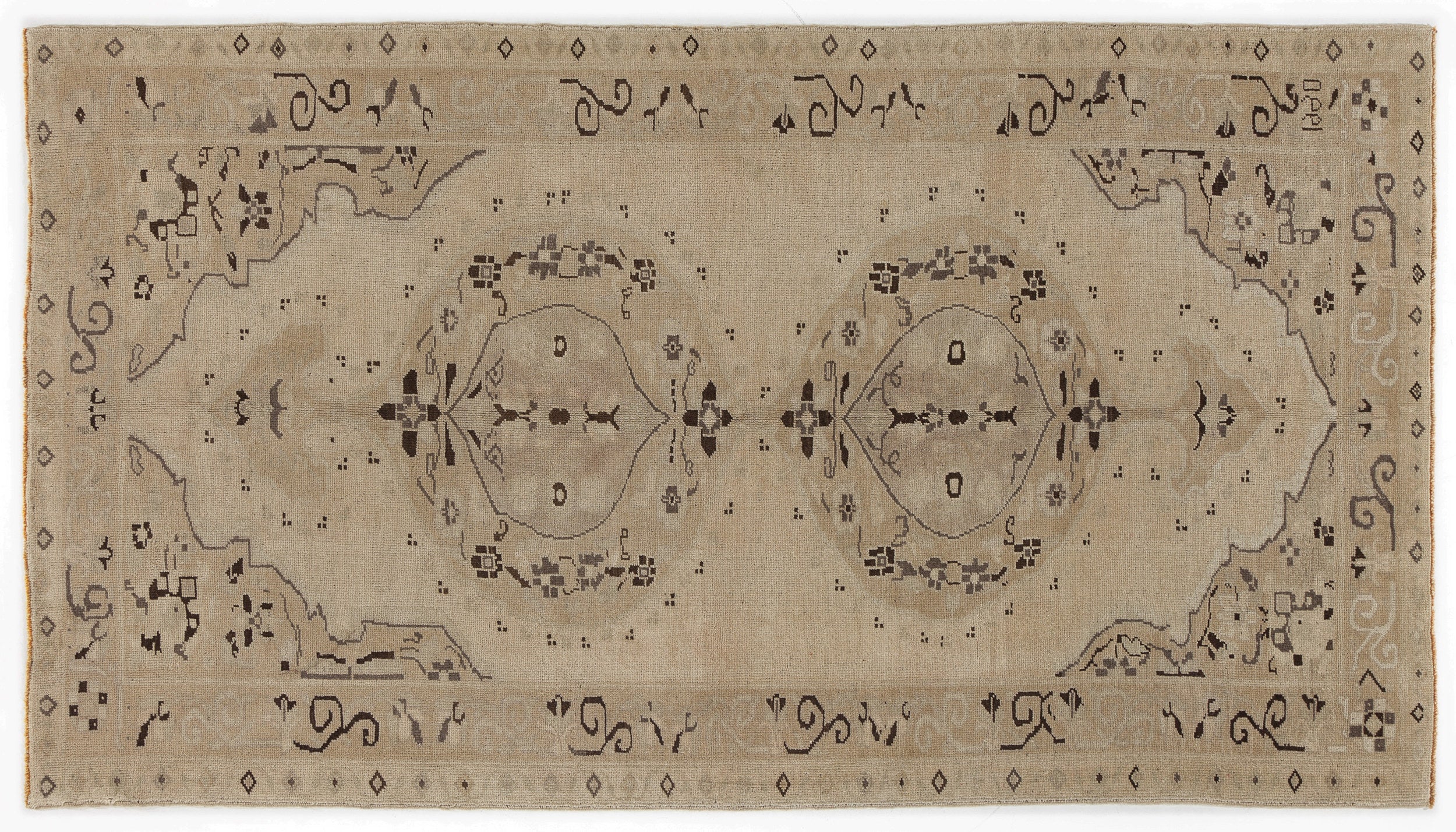 Beige Over Dyed Heritage Rug 5'3'' x 9'4'' ft 160 x 285 cm