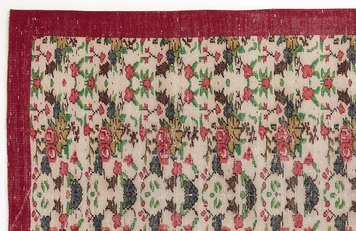 Naturel Over Dyed Vintage Rug 5&#39;3&#39;&#39; x 8&#39;8&#39;&#39; ft 159 x 264 cm