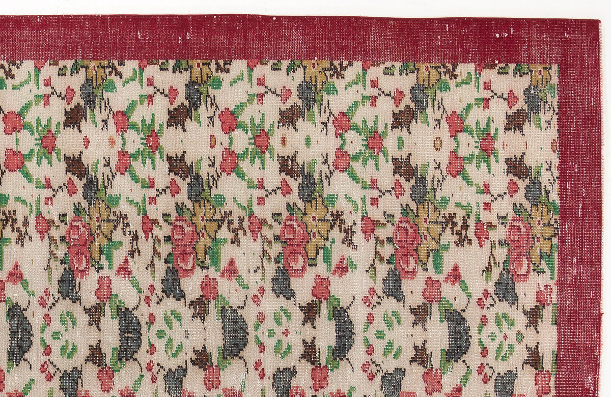 Naturel Over Dyed Vintage Rug 5&#39;3&#39;&#39; x 8&#39;8&#39;&#39; ft 159 x 264 cm