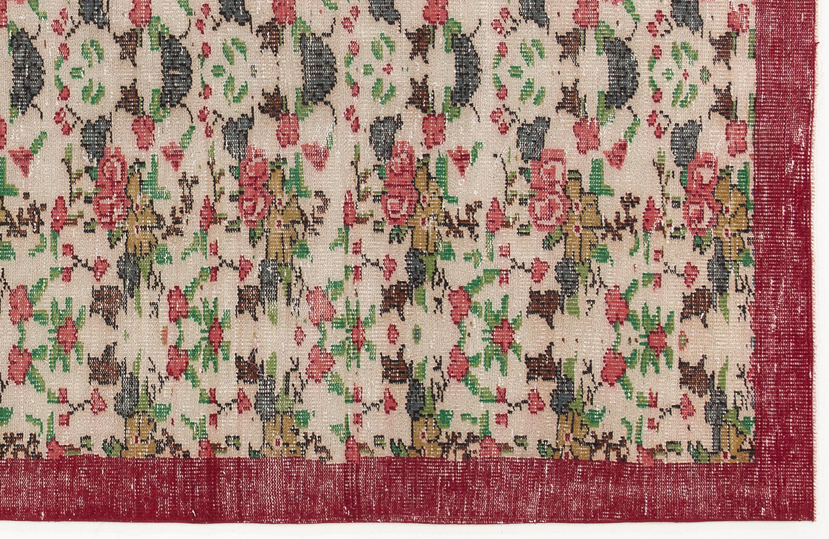 Naturel Over Dyed Vintage Rug 5&#39;3&#39;&#39; x 8&#39;8&#39;&#39; ft 159 x 264 cm