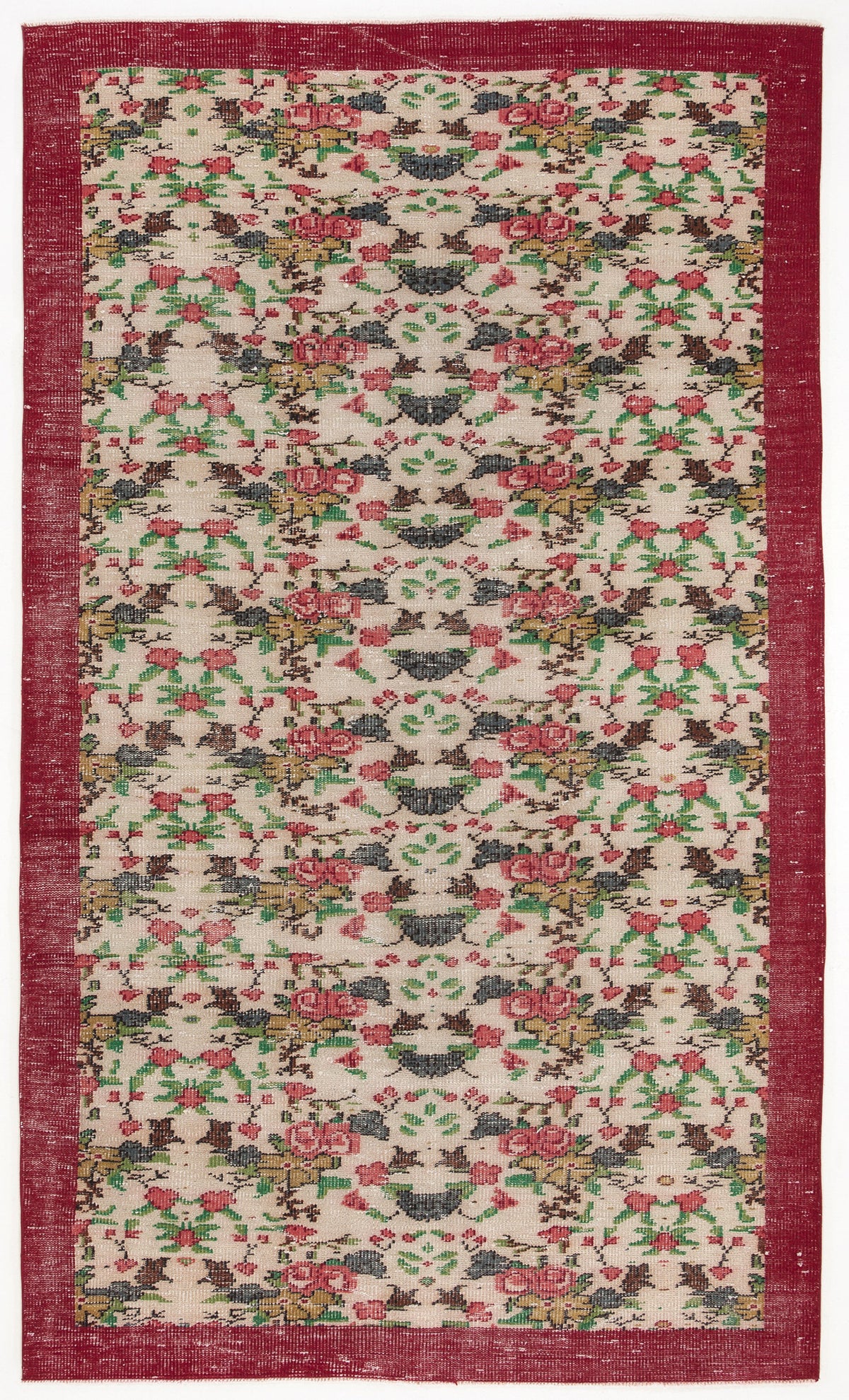 Naturel Over Dyed Vintage Rug 5&#39;3&#39;&#39; x 8&#39;8&#39;&#39; ft 159 x 264 cm