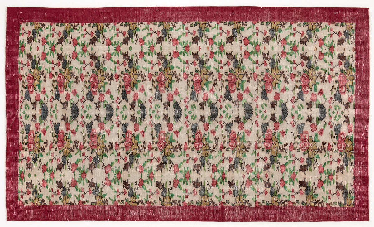 Naturel Over Dyed Vintage Rug 5&#39;3&#39;&#39; x 8&#39;8&#39;&#39; ft 159 x 264 cm