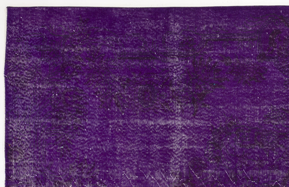 Purple Over Dyed Vintage Rug 5&#39;10&#39;&#39; x 9&#39;5&#39;&#39; ft 178 x 286 cm