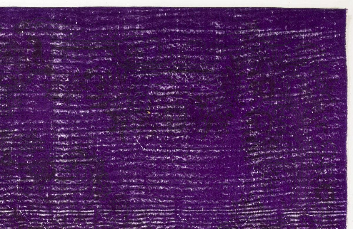 Purple Over Dyed Vintage Rug 5&#39;10&#39;&#39; x 9&#39;5&#39;&#39; ft 178 x 286 cm