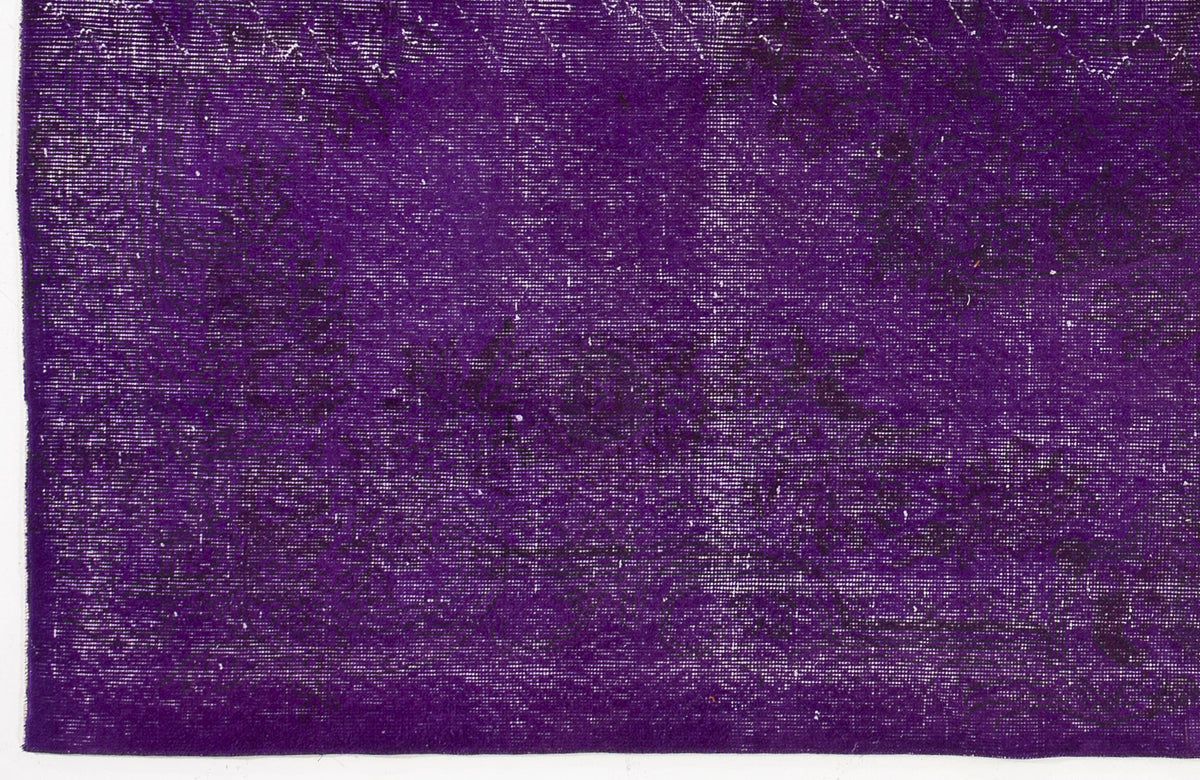 Purple Over Dyed Vintage Rug 5&#39;10&#39;&#39; x 9&#39;5&#39;&#39; ft 178 x 286 cm