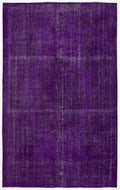 Purple Over Dyed Vintage Rug 5'10'' x 9'5'' ft 178 x 286 cm