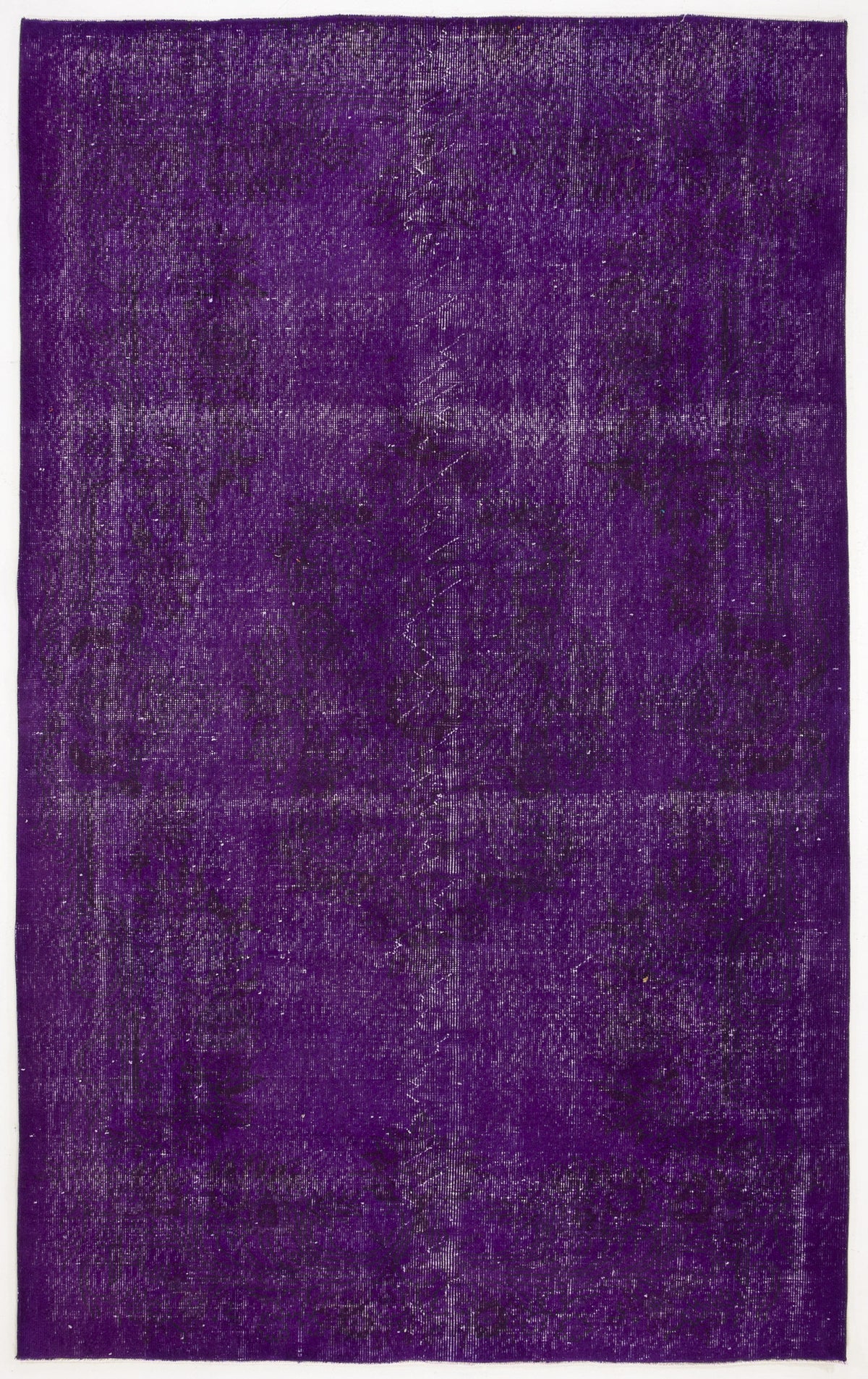 Purple Over Dyed Vintage Rug 5&#39;10&#39;&#39; x 9&#39;5&#39;&#39; ft 178 x 286 cm