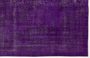 Purple Over Dyed Vintage Rug 5'10'' x 9'5'' ft 178 x 286 cm