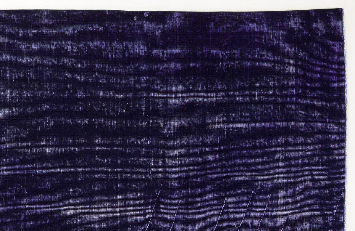 Blue Over Dyed Vintage Rug 5&#39;7&#39;&#39; x 9&#39;9&#39;&#39; ft 169 x 298 cm