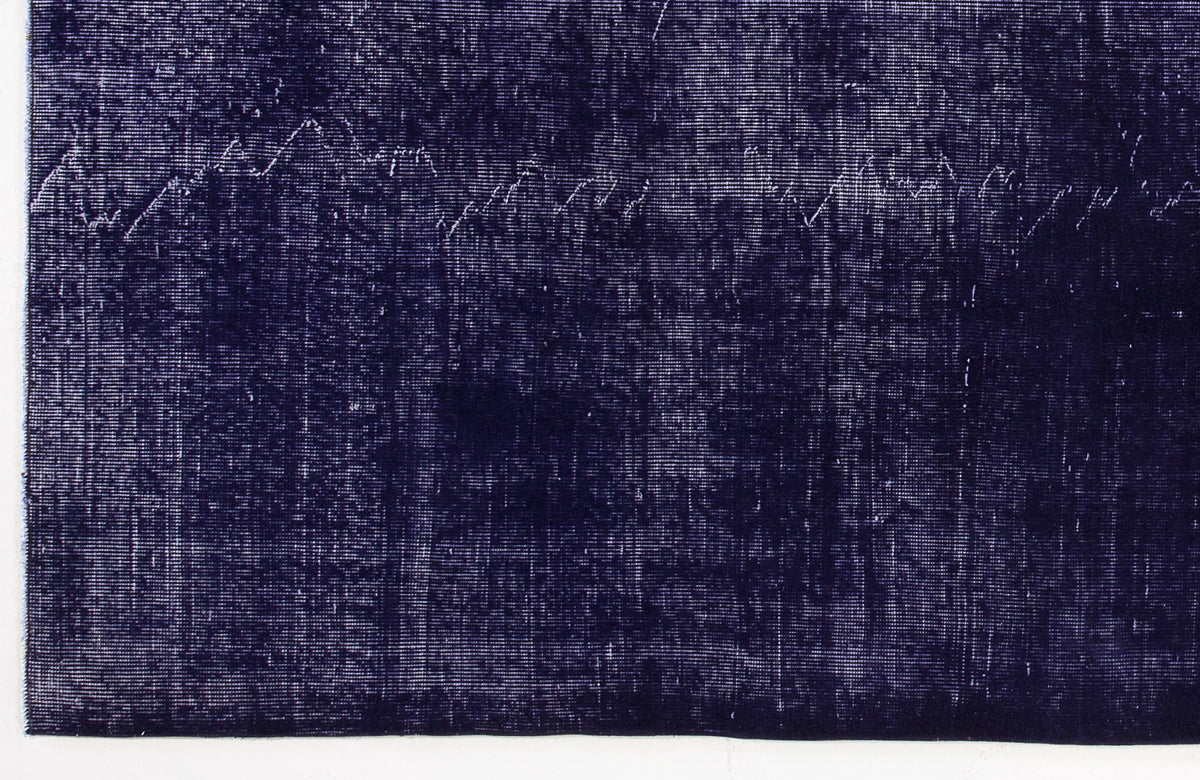 Blue Over Dyed Vintage Rug 5&#39;7&#39;&#39; x 9&#39;9&#39;&#39; ft 169 x 298 cm
