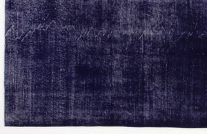 Blue Over Dyed Vintage Rug 5'7'' x 9'9'' ft 169 x 298 cm
