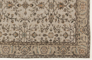 Beige Over Dyed Vintage Rug 5'5'' x 9'0'' ft 164 x 275 cm