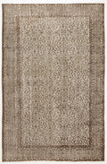 Beige Over Dyed Vintage Rug 5'10'' x 8'12'' ft 179 x 274 cm