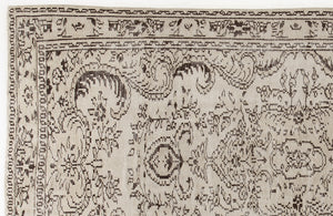 Beige Over Dyed Vintage Rug 4'10'' x 8'11'' ft 147 x 273 cm