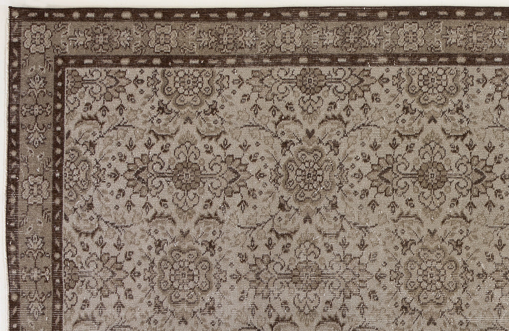 Gray Over Dyed Vintage Rug 5'0'' x 8'11'' ft 153 x 271 cm