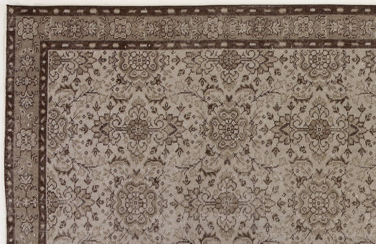 Gray Over Dyed Vintage Rug 5&#39;0&#39;&#39; x 8&#39;11&#39;&#39; ft 153 x 271 cm