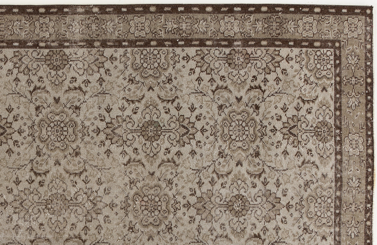 Gray Over Dyed Vintage Rug 5&#39;0&#39;&#39; x 8&#39;11&#39;&#39; ft 153 x 271 cm