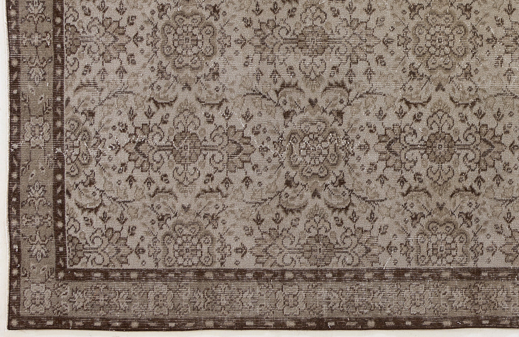 Gray Over Dyed Vintage Rug 5'0'' x 8'11'' ft 153 x 271 cm