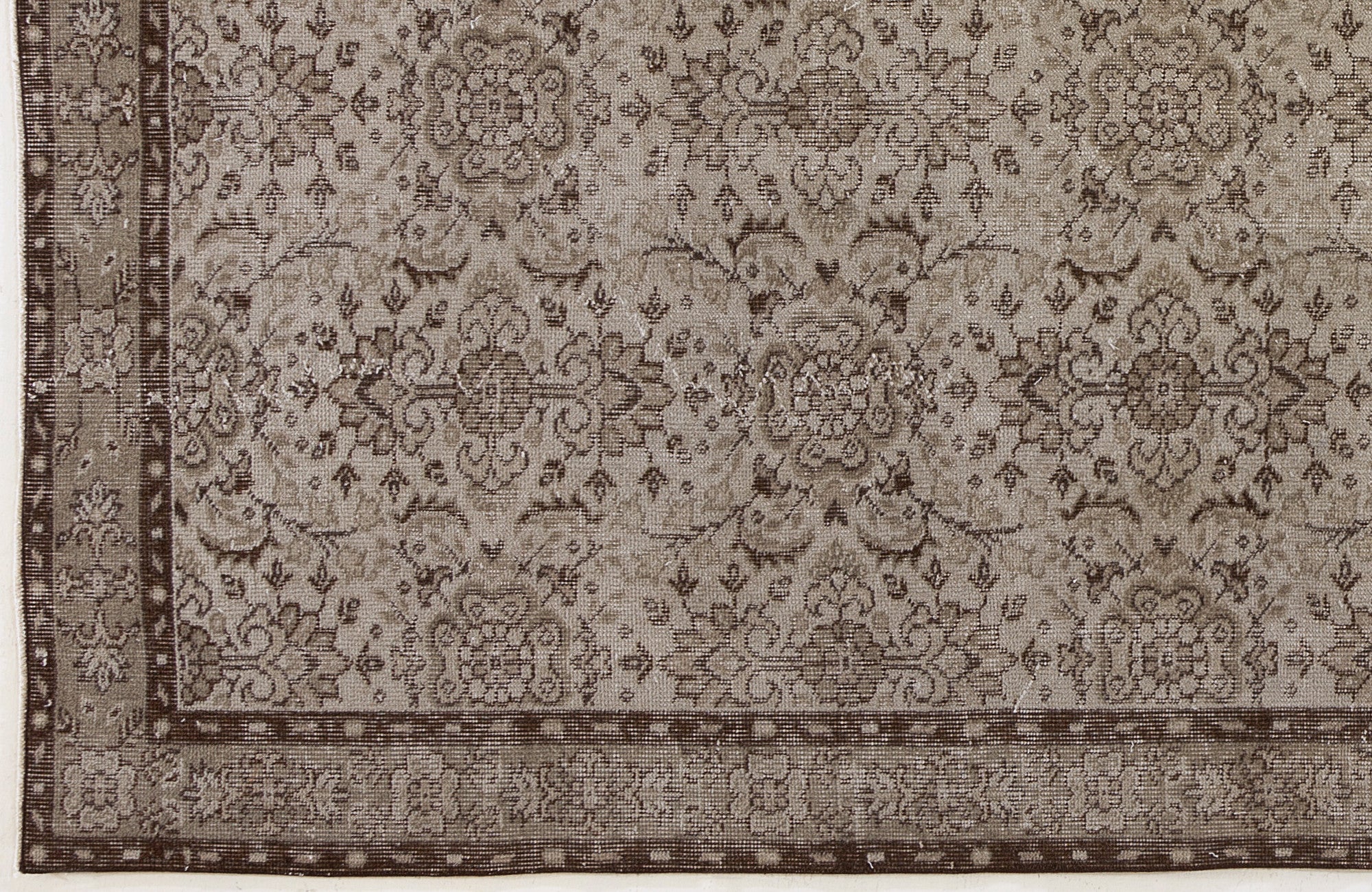 Gray Over Dyed Vintage Rug 5'0'' x 8'11'' ft 153 x 271 cm