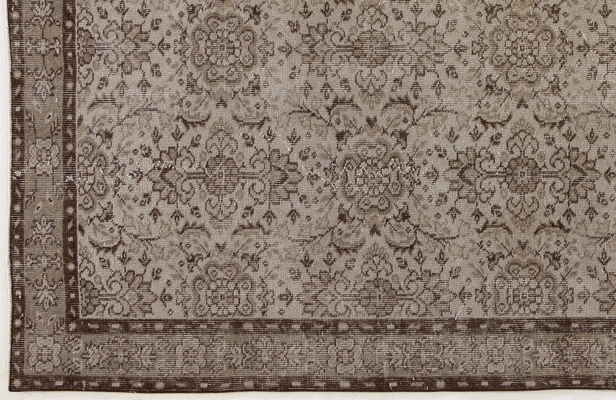 Gray Over Dyed Vintage Rug 5&#39;0&#39;&#39; x 8&#39;11&#39;&#39; ft 153 x 271 cm