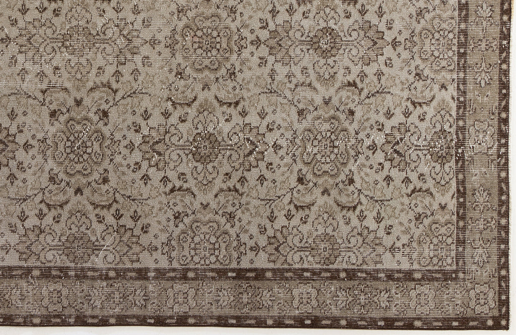 Gray Over Dyed Vintage Rug 5'0'' x 8'11'' ft 153 x 271 cm