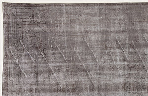 Gray Over Dyed Vintage Rug 5'7'' x 9'5'' ft 171 x 286 cm