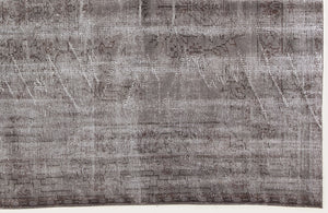 Gray Over Dyed Vintage Rug 5'7'' x 9'5'' ft 171 x 286 cm