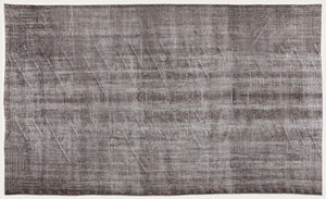 Gray Over Dyed Vintage Rug 5'7'' x 9'5'' ft 171 x 286 cm