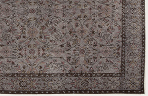Gray Over Dyed Vintage Rug 5'7'' x 9'10'' ft 171 x 300 cm