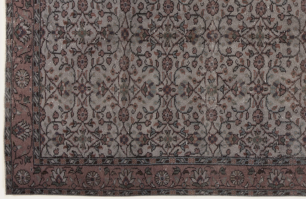Gray Over Dyed Vintage Rug 5'1'' x 8'6'' ft 156 x 260 cm
