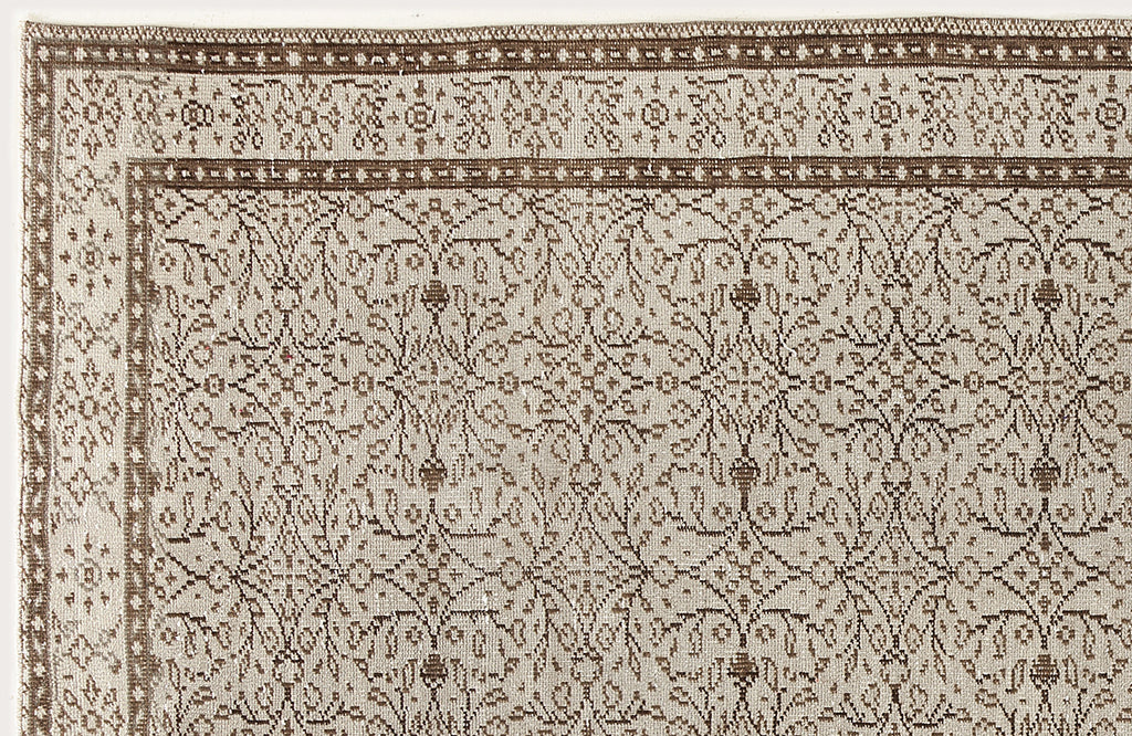 Beige Over Dyed Vintage Rug 4'11'' x 9'0'' ft 149 x 275 cm