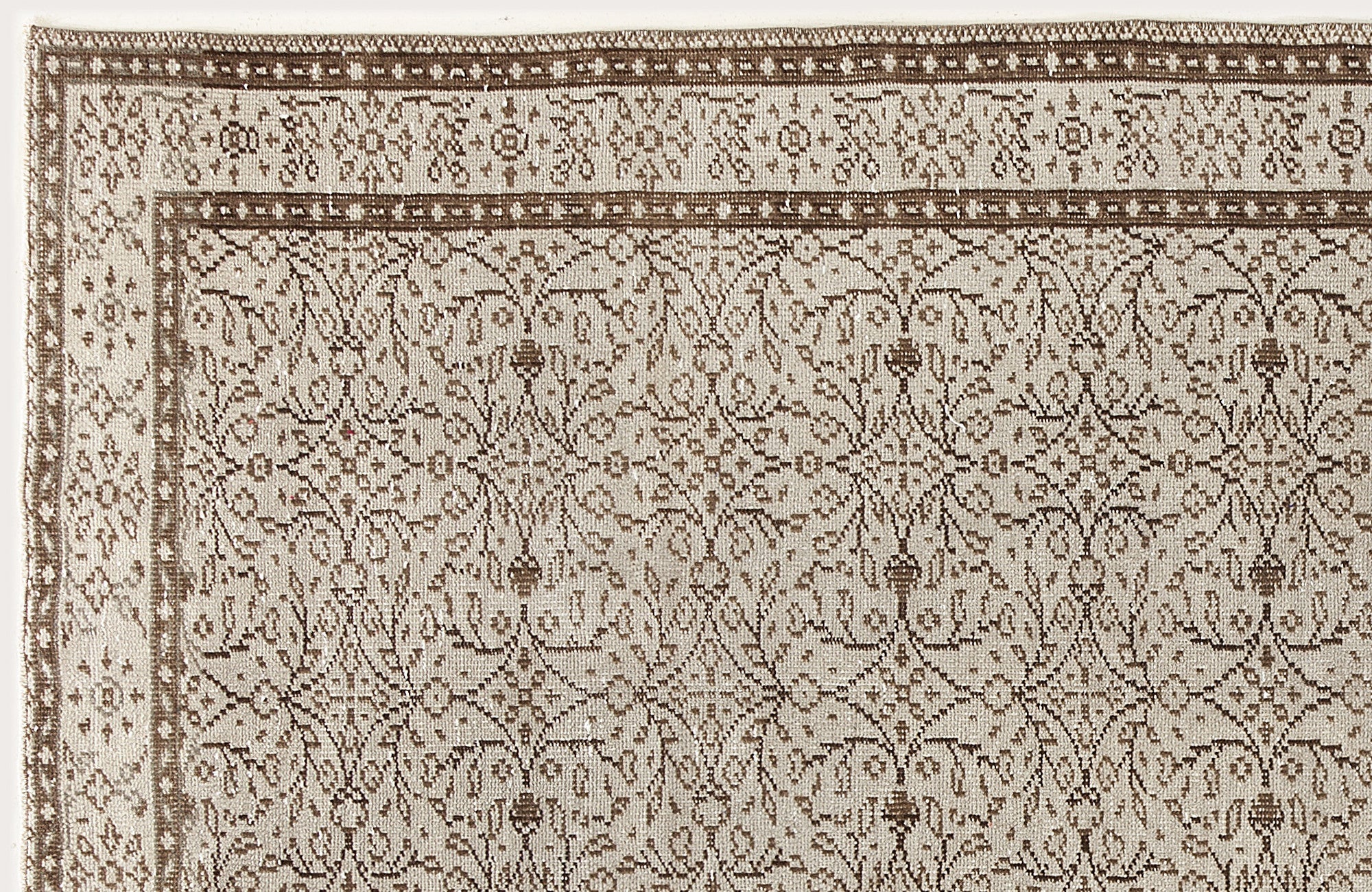 Beige Over Dyed Vintage Rug 4'11'' x 9'0'' ft 149 x 275 cm