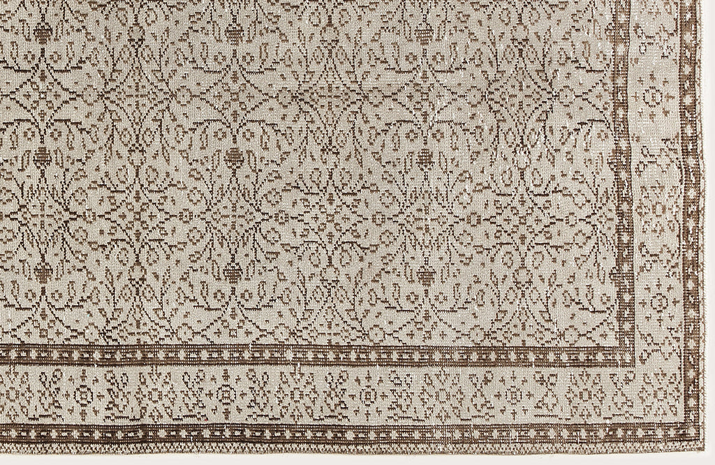 Beige Over Dyed Vintage Rug 4'11'' x 9'0'' ft 149 x 275 cm