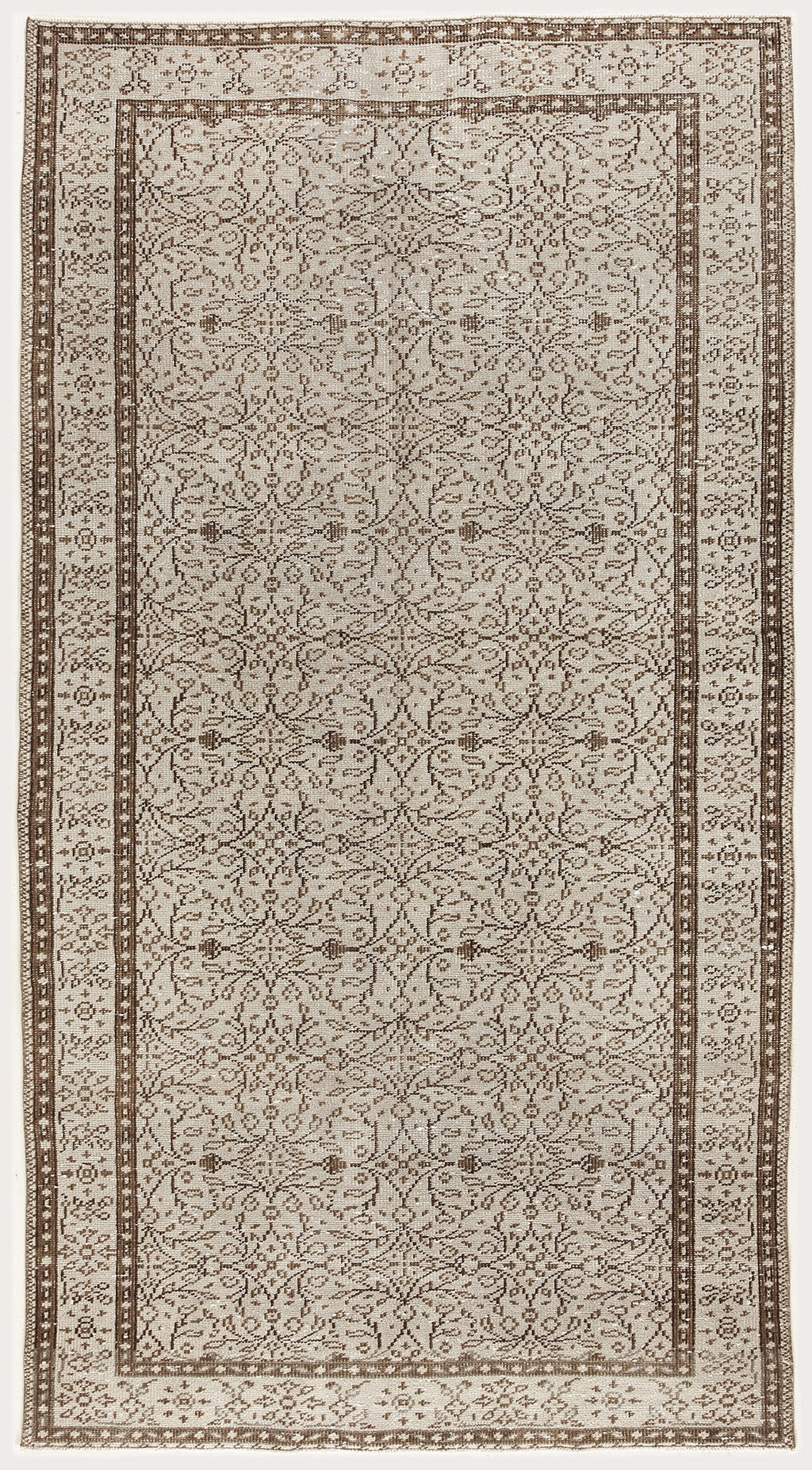 Beige Over Dyed Vintage Rug 4'11'' x 9'0'' ft 149 x 275 cm