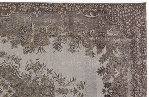Beige Over Dyed Vintage Rug 5'4'' x 9'7'' ft 162 x 292 cm