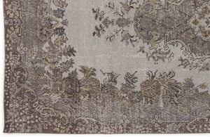 Beige Over Dyed Vintage Rug 5'4'' x 9'7'' ft 162 x 292 cm