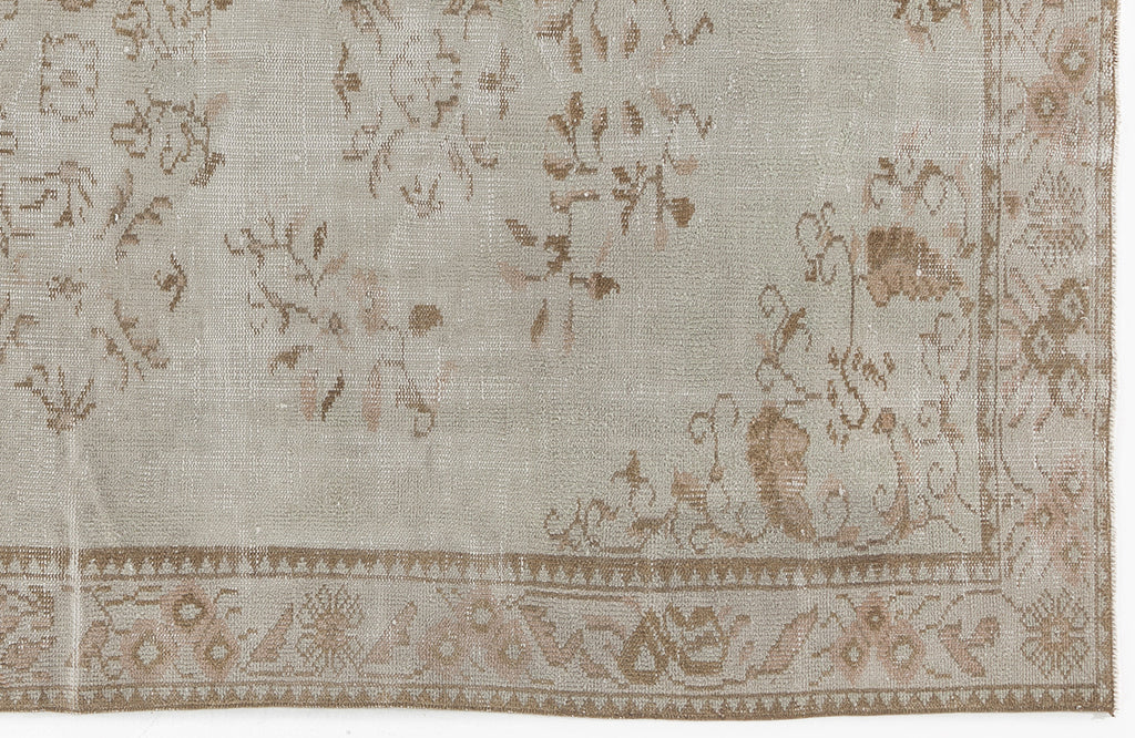 Beige Over Dyed Vintage Rug 5'3'' x 8'8'' ft 160 x 264 cm
